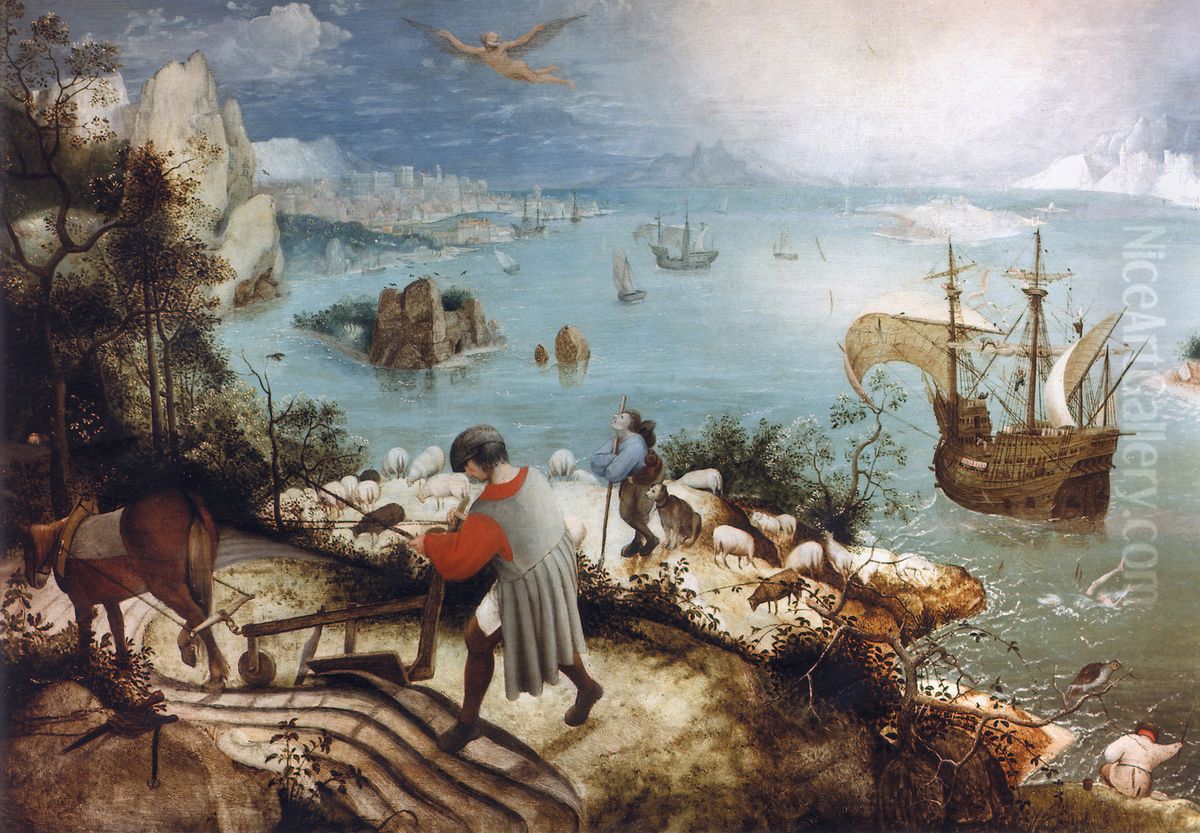 The Fall of Icarus Oil Painting by Pieter Brueghel the Elder