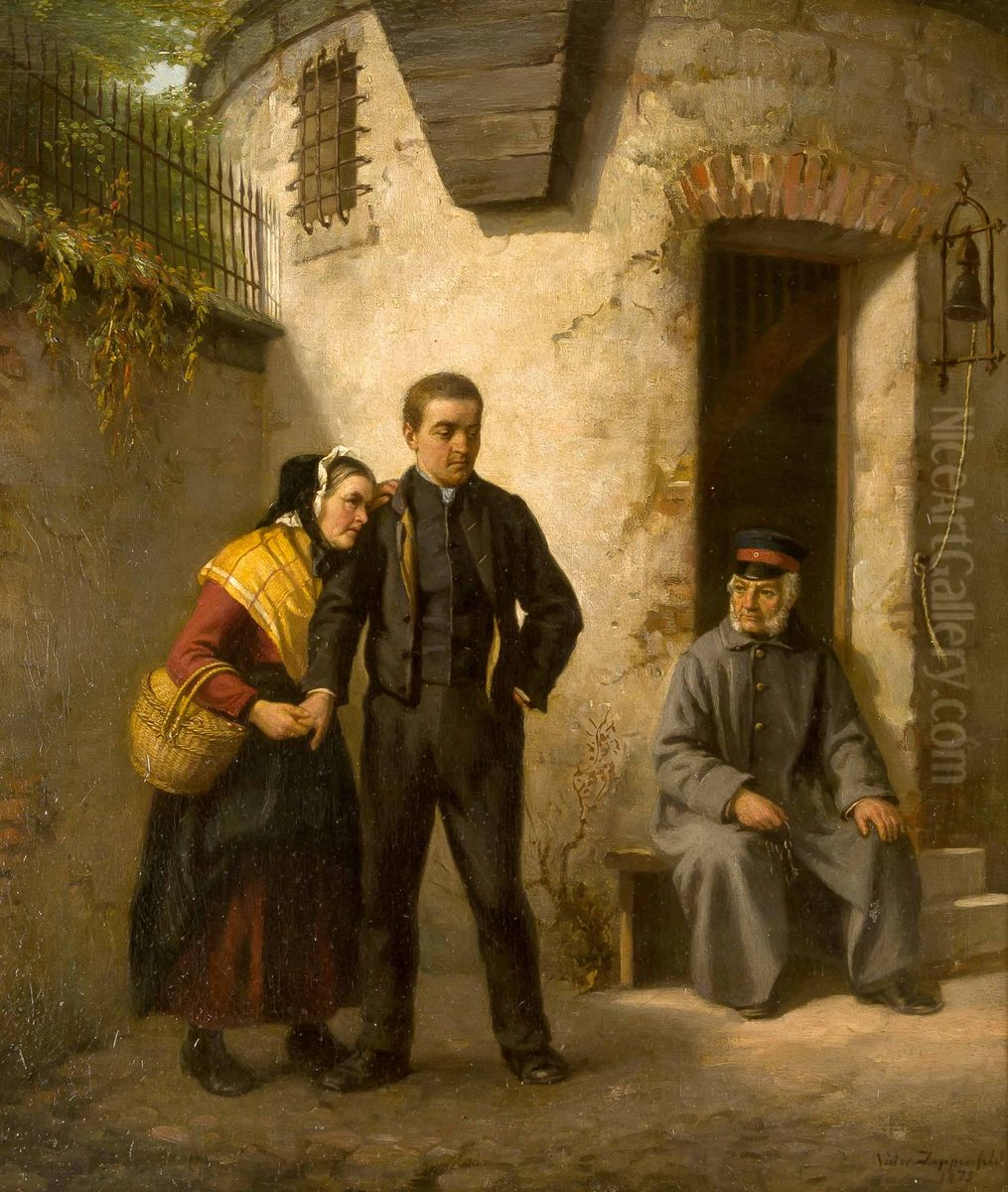 The caught son Oil Painting by Victor Zeppenfeld