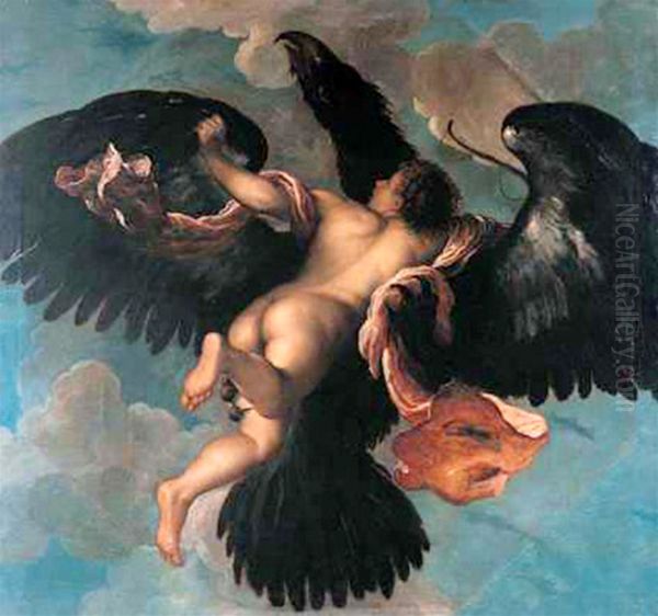 Zeus Ganymede Erotic Oil Painting by Damiano Mazza