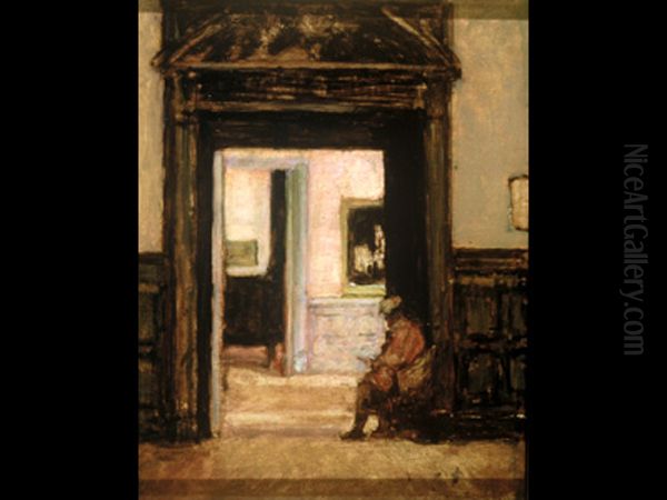 Gallery Guard (Phillips Collection) Oil Painting by Jack Boul