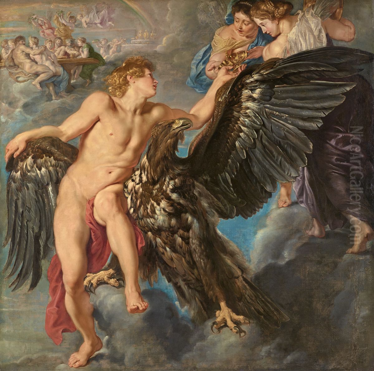 Ganymede receives the bowl from Hebe Oil Painting by (studio of) Rubens, Peter Paul