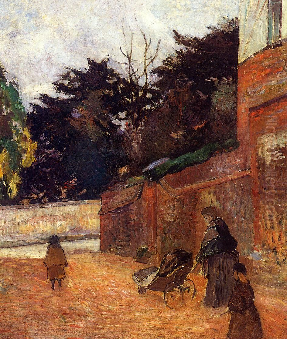 Les Enfants dans la rue Oil Painting by Paul Gauguin