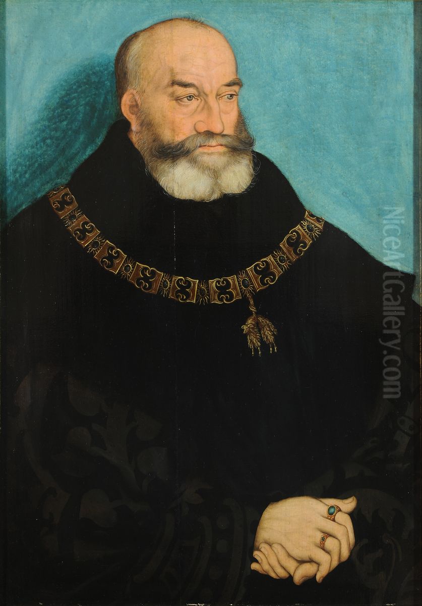 Portrait of George the bearded, Elector of Saxony (1471-1539) Oil Painting by Lucas Cranach the Elder