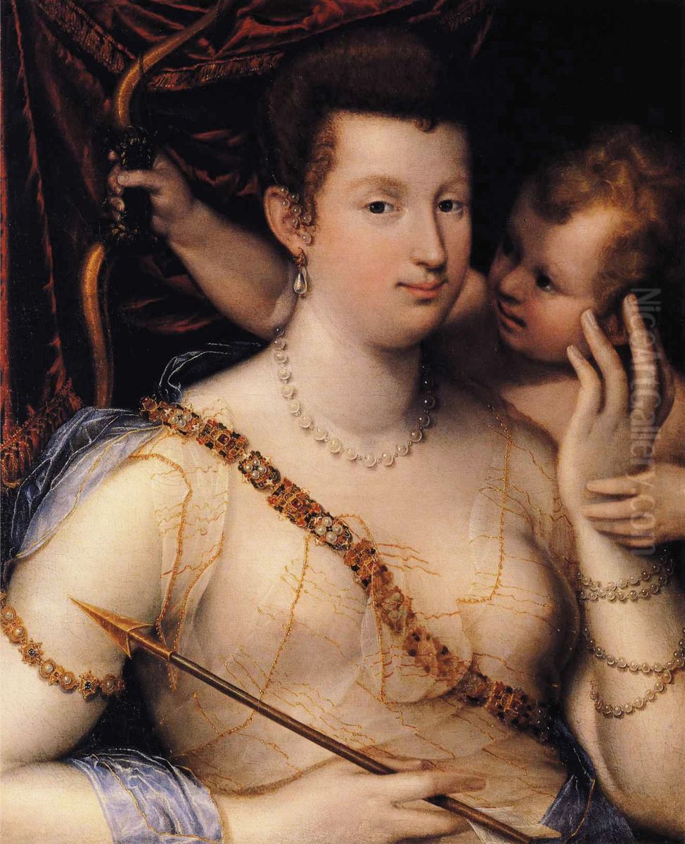 Venere e Cupido Oil Painting by Lavinia Fontana