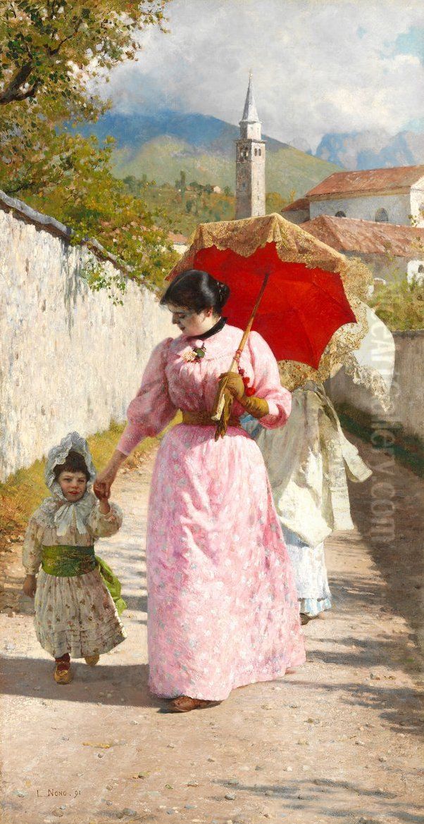 La passeggiata Oil Painting by Luigi Nono