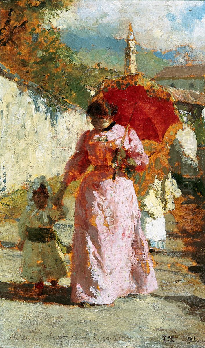 Study for the painting 'The Walk' Oil Painting by Luigi Nono