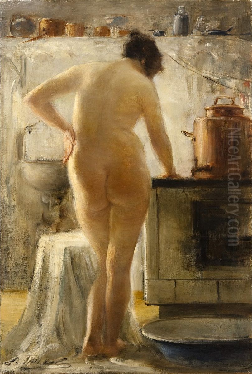 Nude Oil Painting by Vitaly Gavrilovitsj Tichov