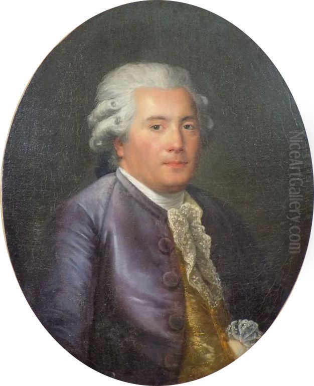 Portrait of Rene Delaville-Leroulx, the artist's father Oil Painting by Marie-Guillemine Benoist