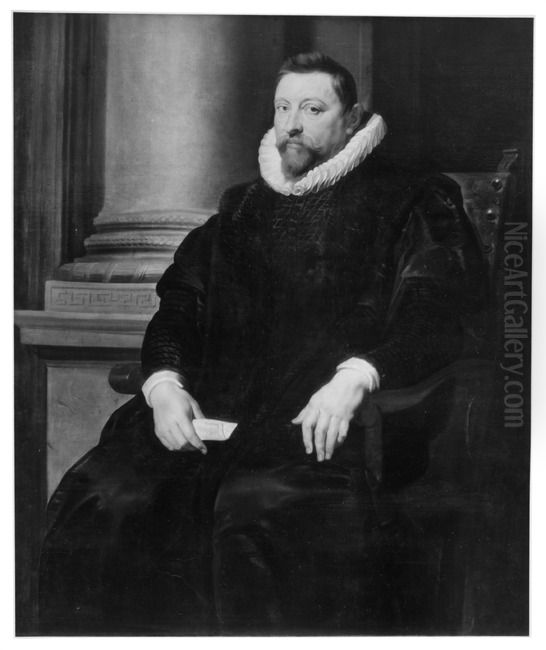 Portrait of Peter Pecquius (1562-16265), chancellor of Brabant Oil Painting by (studio of) Rubens, Peter Paul