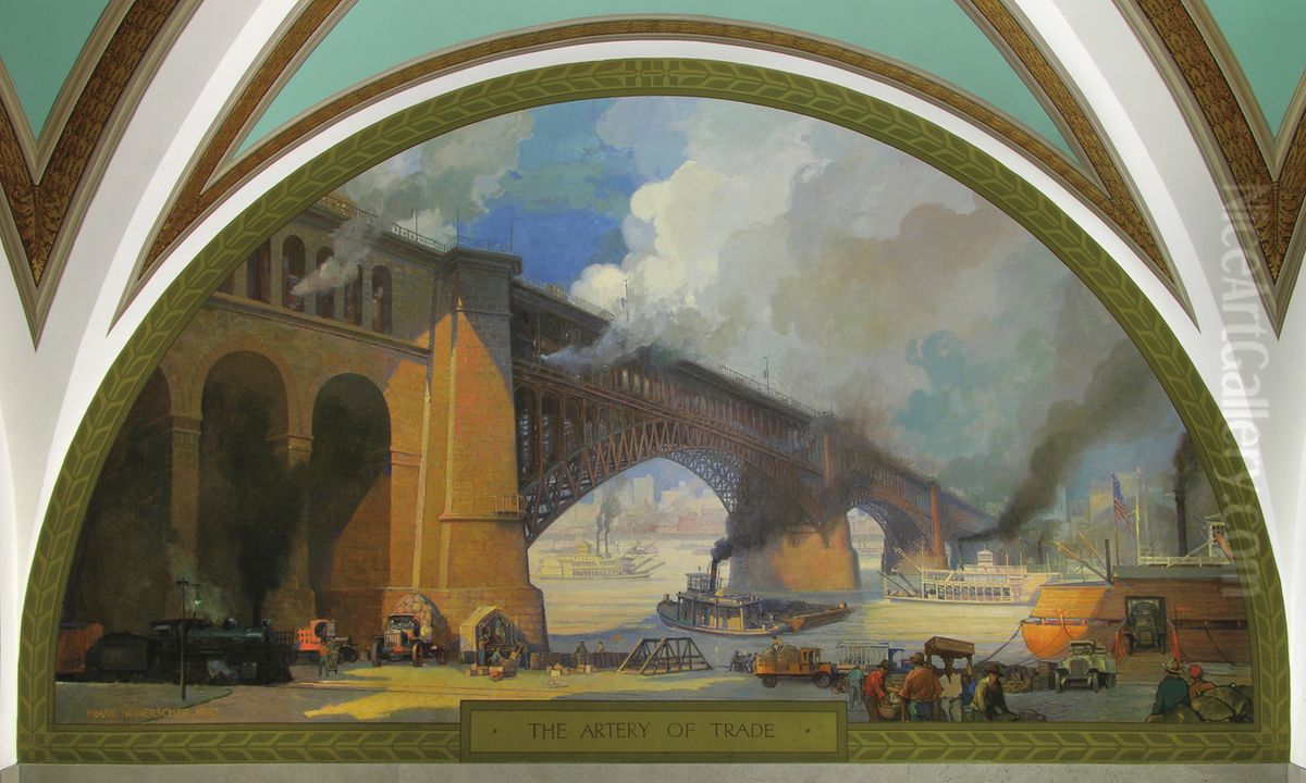 The Artery of Trade / The Great Crossing Oil Painting by Frank Nuderscher