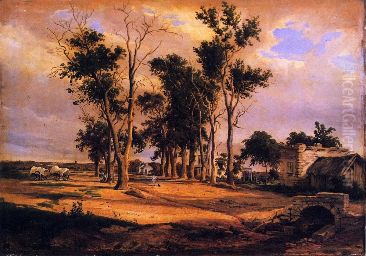 Alameda Oil Painting by Hermann Lungkwitz