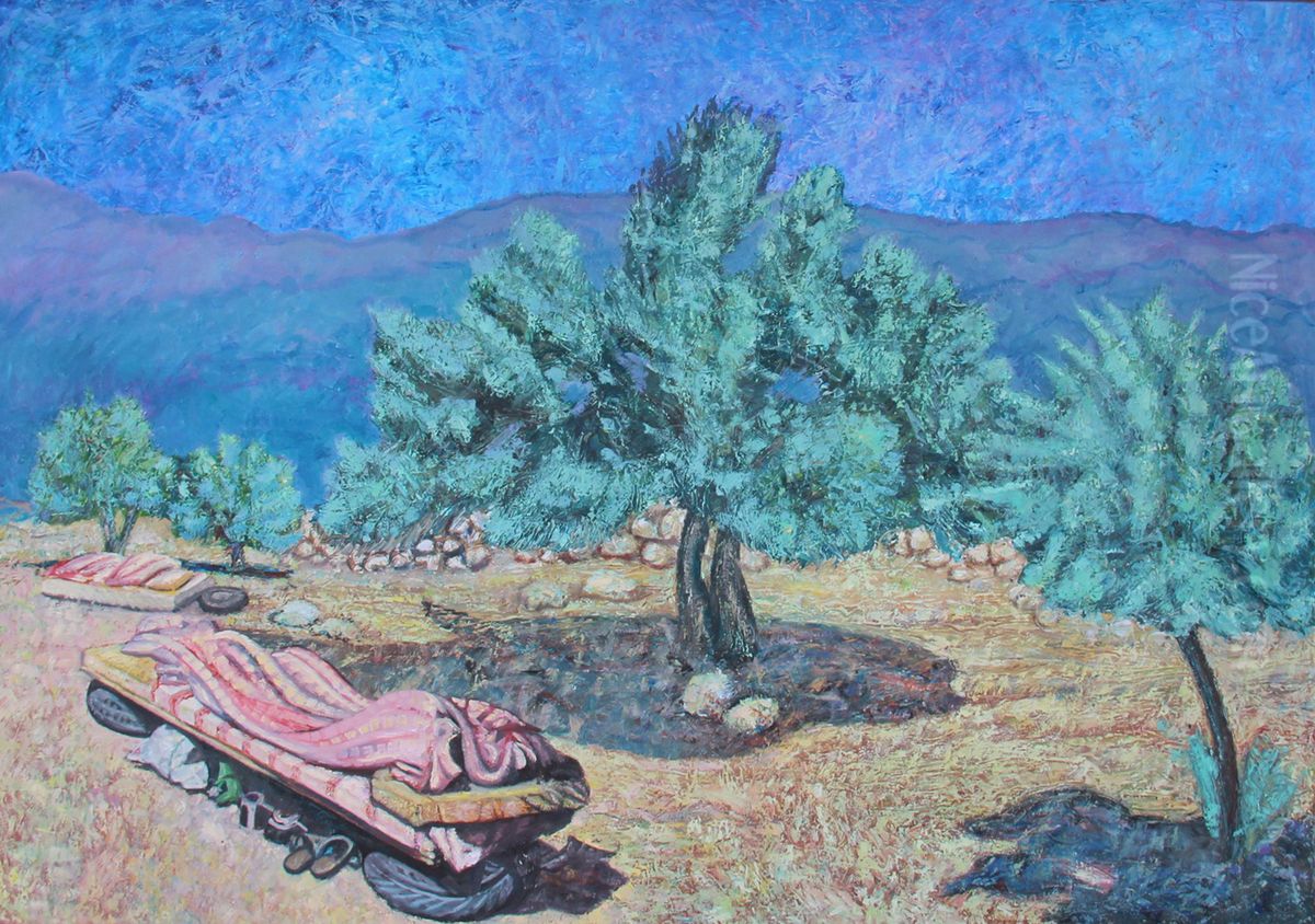 Illegal Habitants 6 Oil Painting by Ahmad Canaan