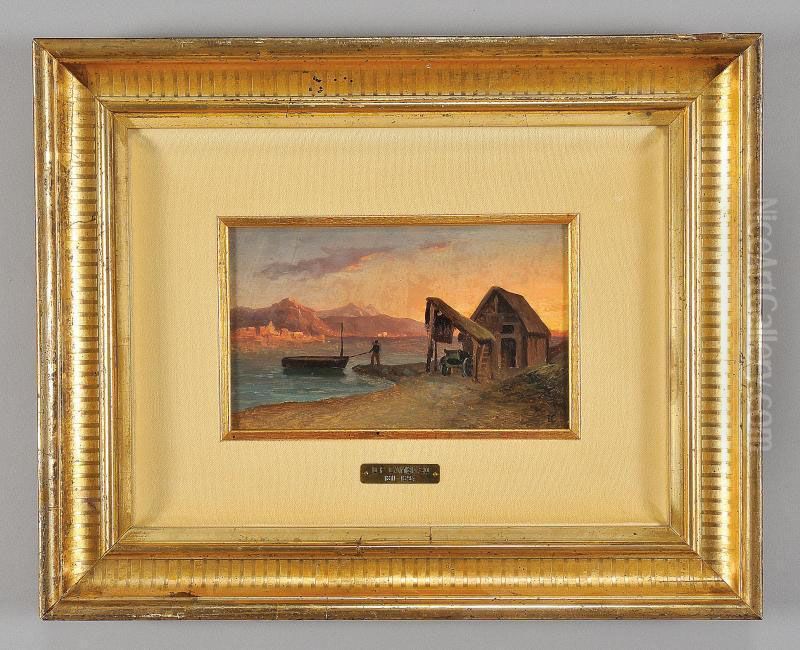 Alba A Levanto Oil Painting by Pasquale Domenico Cambiaso