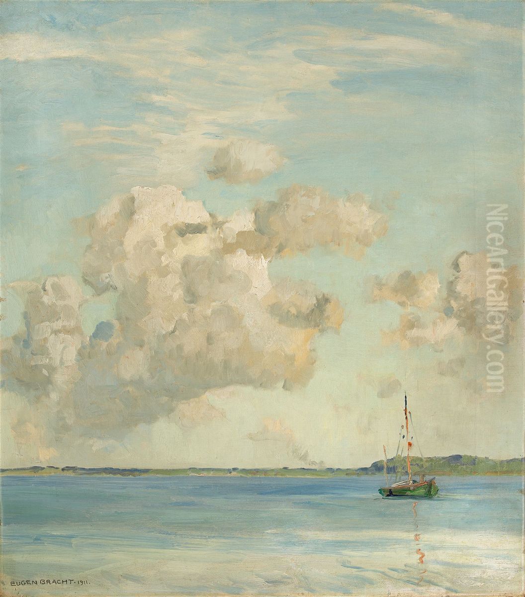 Evening clouds Oil Painting by Eugen Bracht