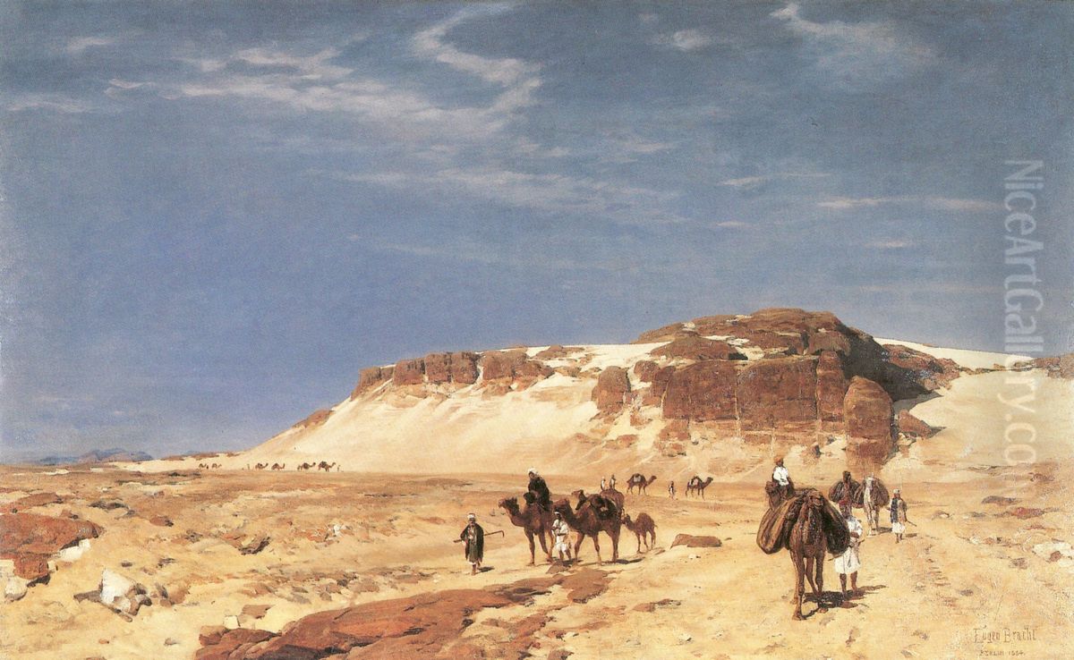 From the Sinai desert Oil Painting by Eugen Bracht