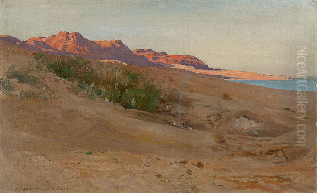Um-Baghek on the Dead Sea Oil Painting by Eugen Bracht