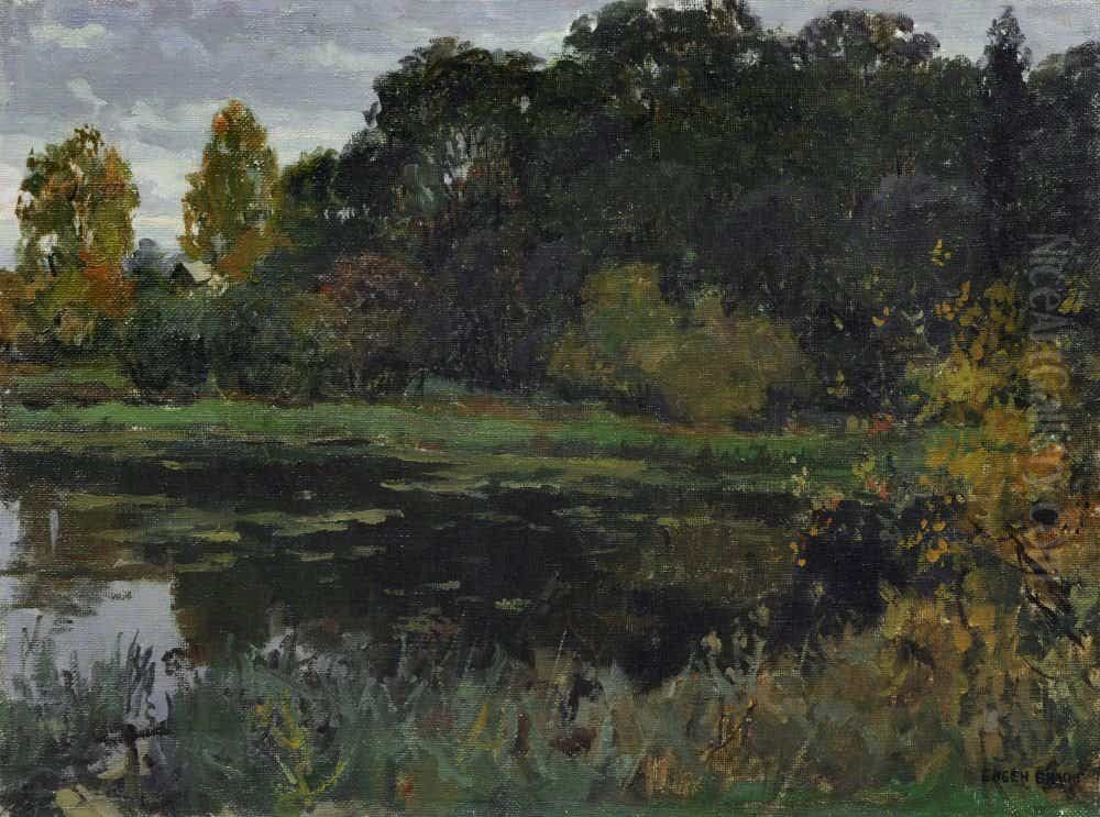 Pond in late summer Oil Painting by Eugen Bracht