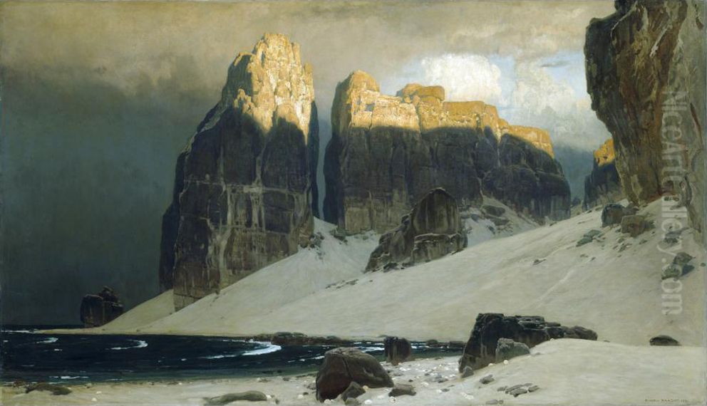 The Shore of Oblivion (1911) Oil Painting by Eugen Bracht