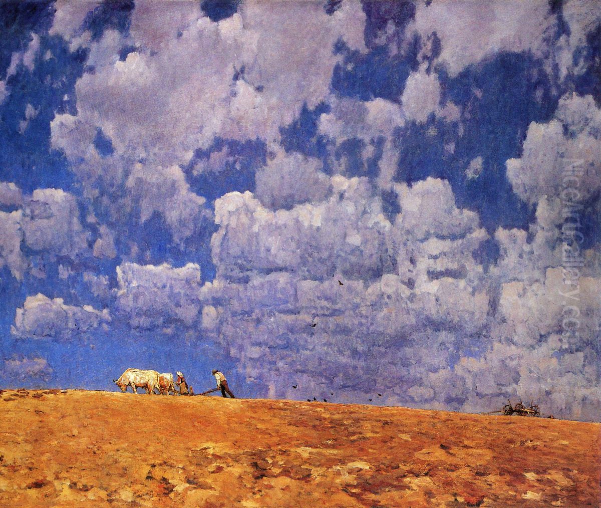 The Plower II Oil Painting by Eugen Bracht