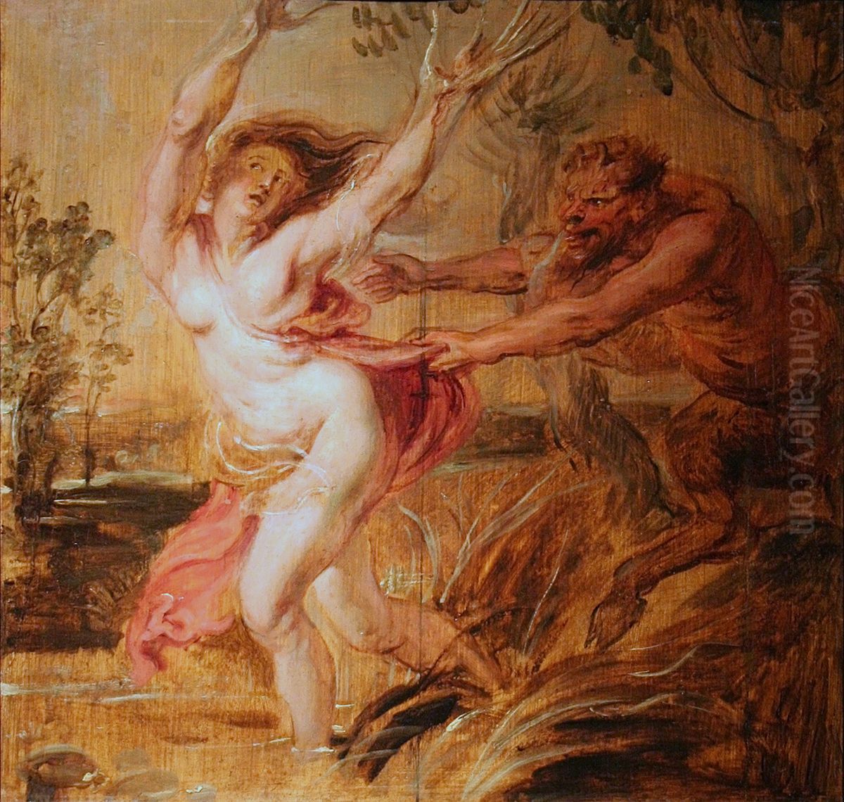 Pan et Syrinx Oil Painting by (studio of) Rubens, Peter Paul