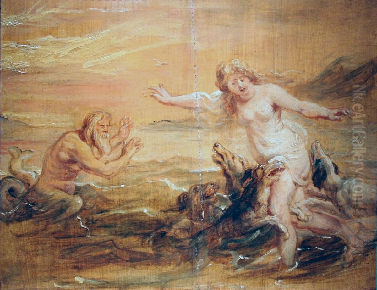 Scylla et Glaucus Oil Painting by (studio of) Rubens, Peter Paul