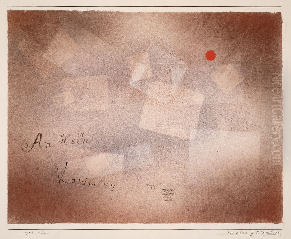 Briefbild z. 5. Dezember 1927 Oil Painting by Paul Klee