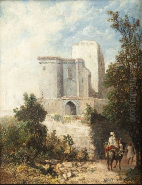 Orientalist Landscape Oil Painting by unknown