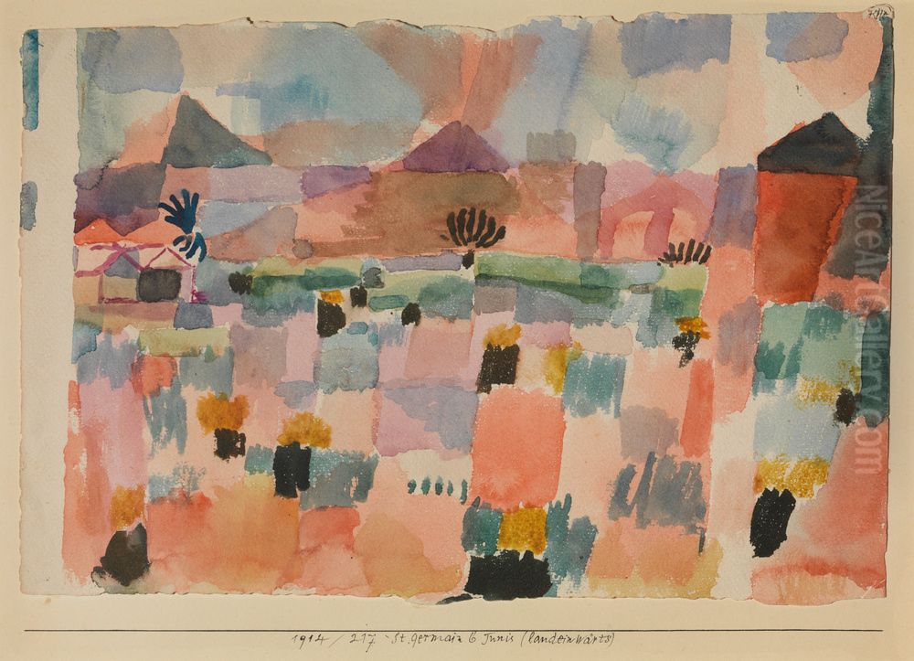 St.Germain b. Tunis (landeinwarts) Oil Painting by Paul Klee