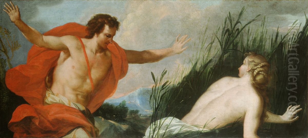 Apollo and Daphne Oil Painting by Rogaska Spa