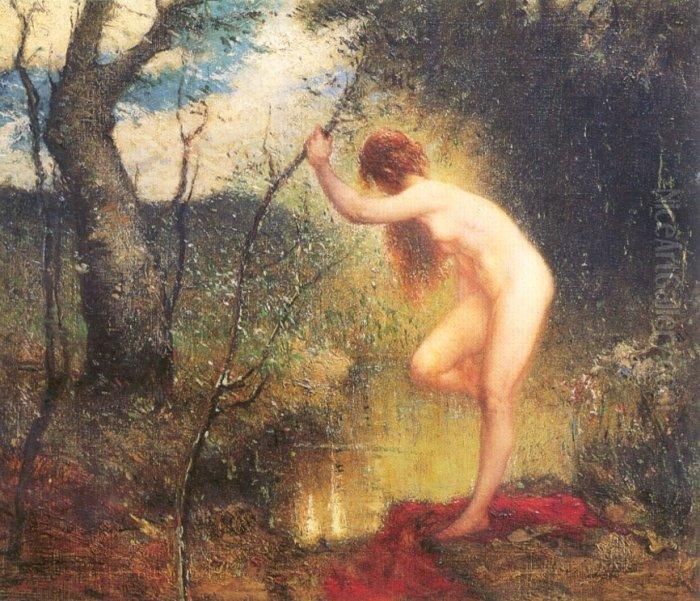 The Forest Pool Oil Painting by Elliott Daingerfield