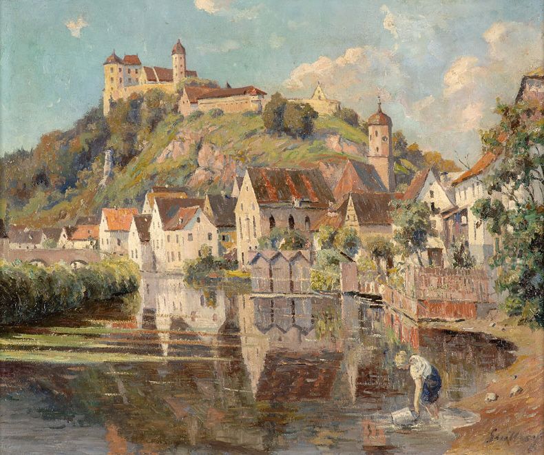 Harburg an der Wornitz Oil Painting by Franz Guillery