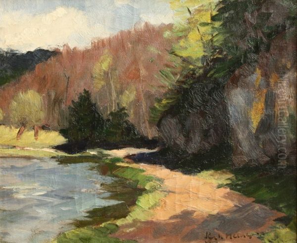 Le rocher du sabot a Sy Oil Painting by Richard Heintz