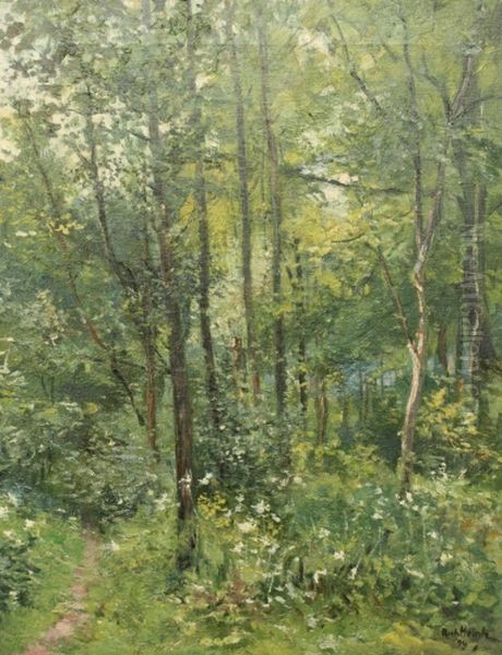 Sous-bois (apres la pluie), Sauheid Oil Painting by Richard Heintz