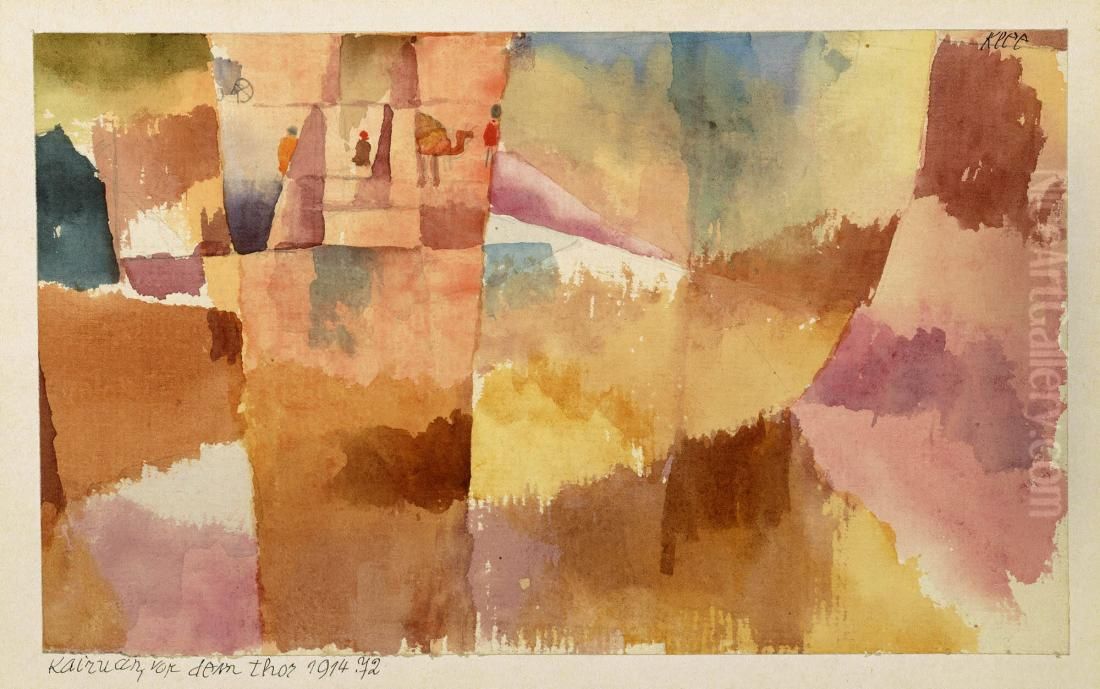 Kairouan, devant la porte Oil Painting by Paul Klee