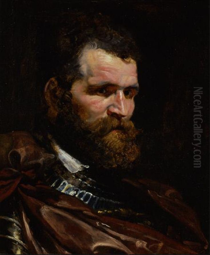 Man in armor Oil Painting by (studio of) Rubens, Peter Paul
