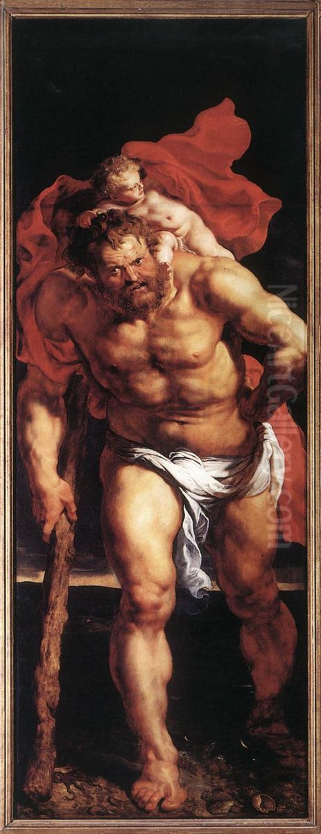 Descent from the Cross (outside left) Oil Painting by (studio of) Rubens, Peter Paul