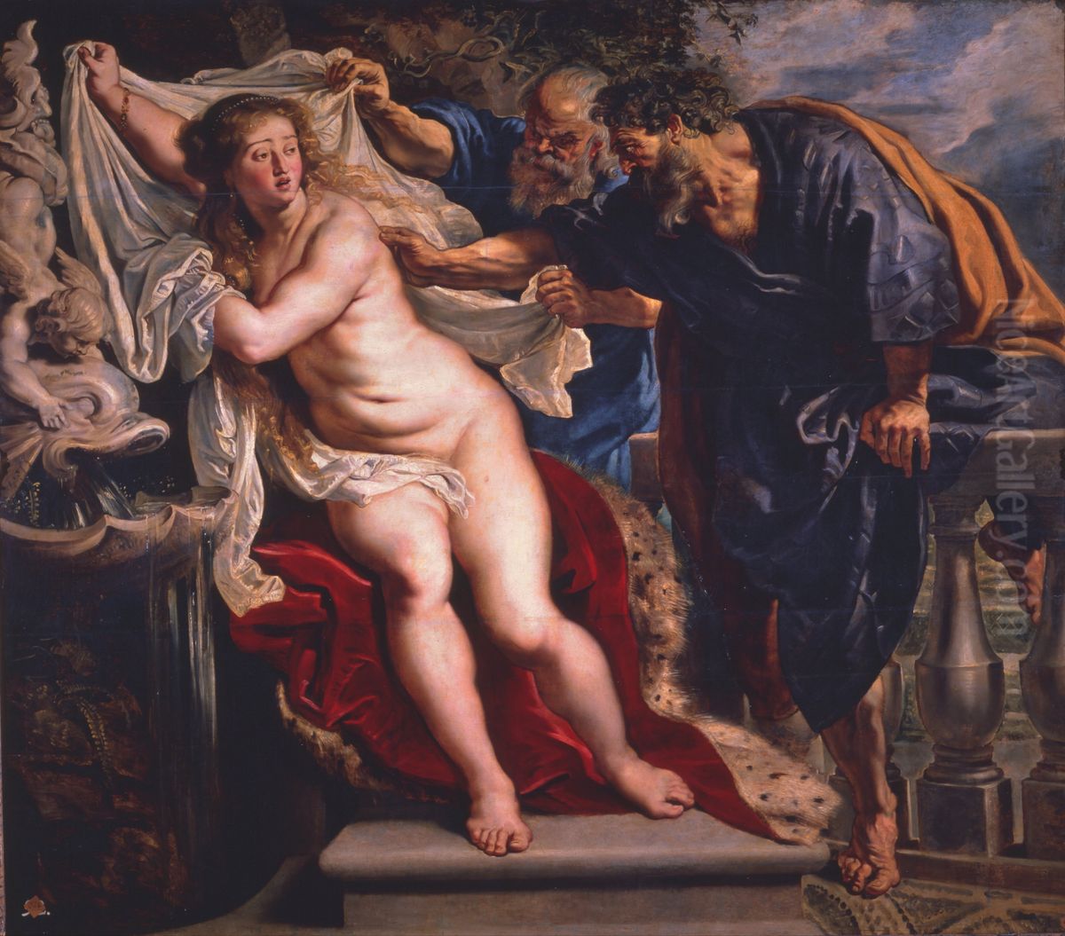 Susana y los viejos Oil Painting by (studio of) Rubens, Peter Paul
