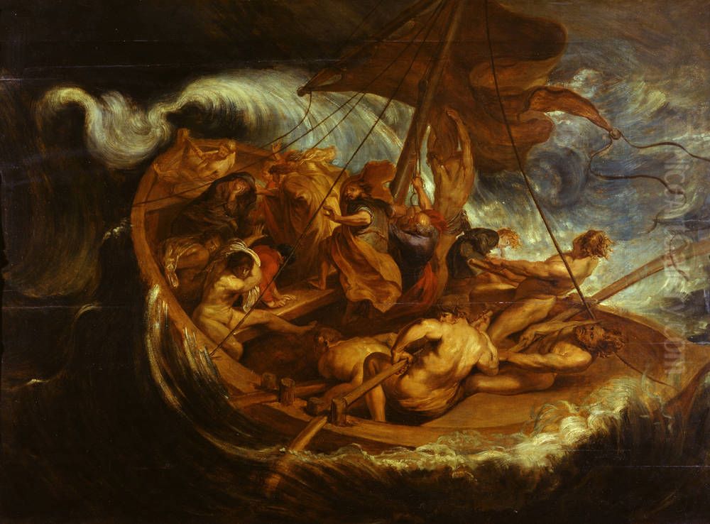 Christ on the Sea of Galilee Oil Painting by (studio of) Rubens, Peter Paul