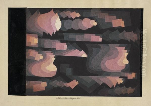 Fuge in Rot Oil Painting by Paul Klee