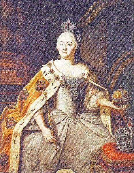 portret Elisaveti Petrivni Oil Painting by Aleksey Antropov