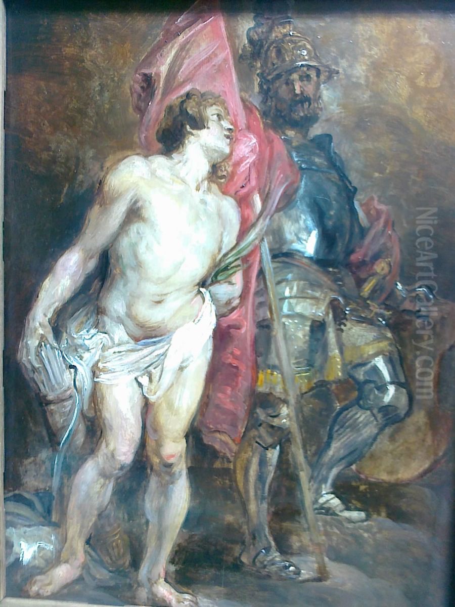 Saint Sebastien et Saint Georges Oil Painting by (studio of) Rubens, Peter Paul