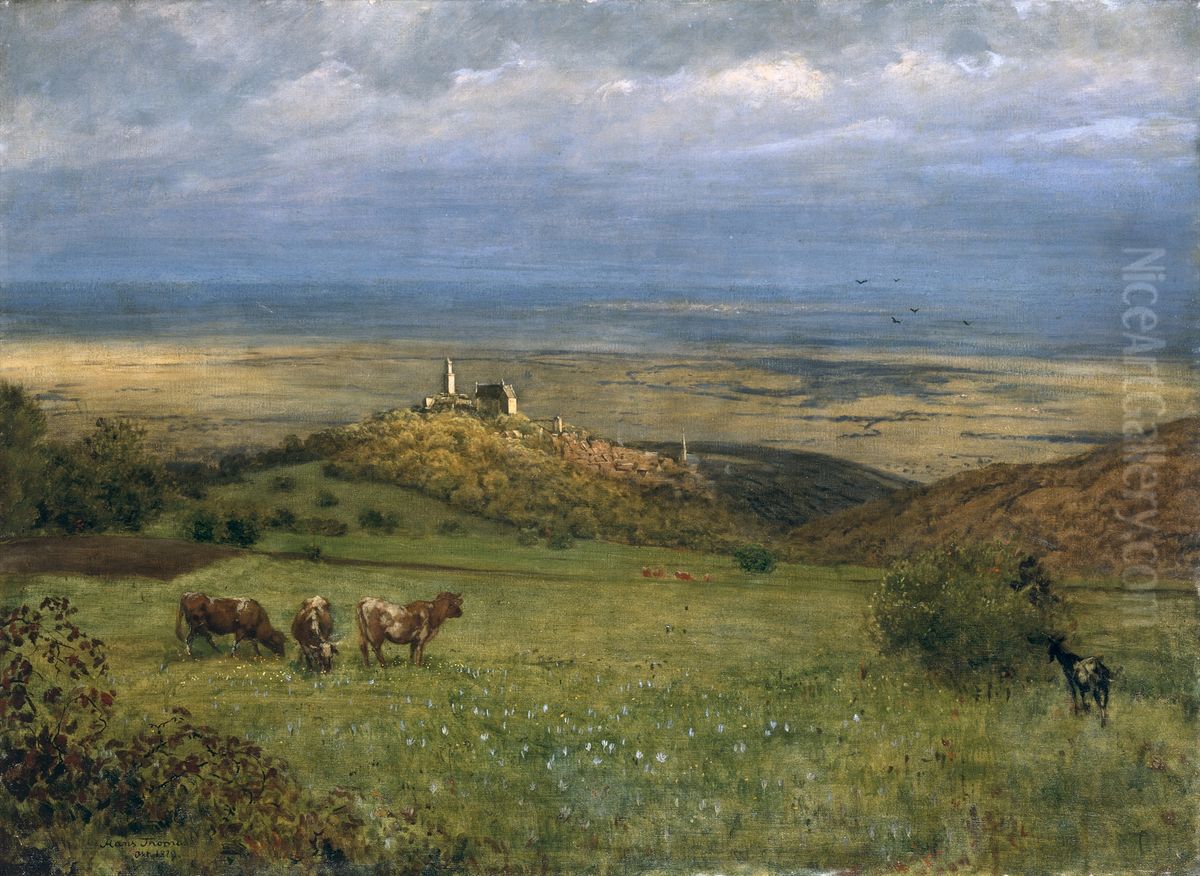 View of Kronberg in the Taunus Oil Painting by Hans Thoma