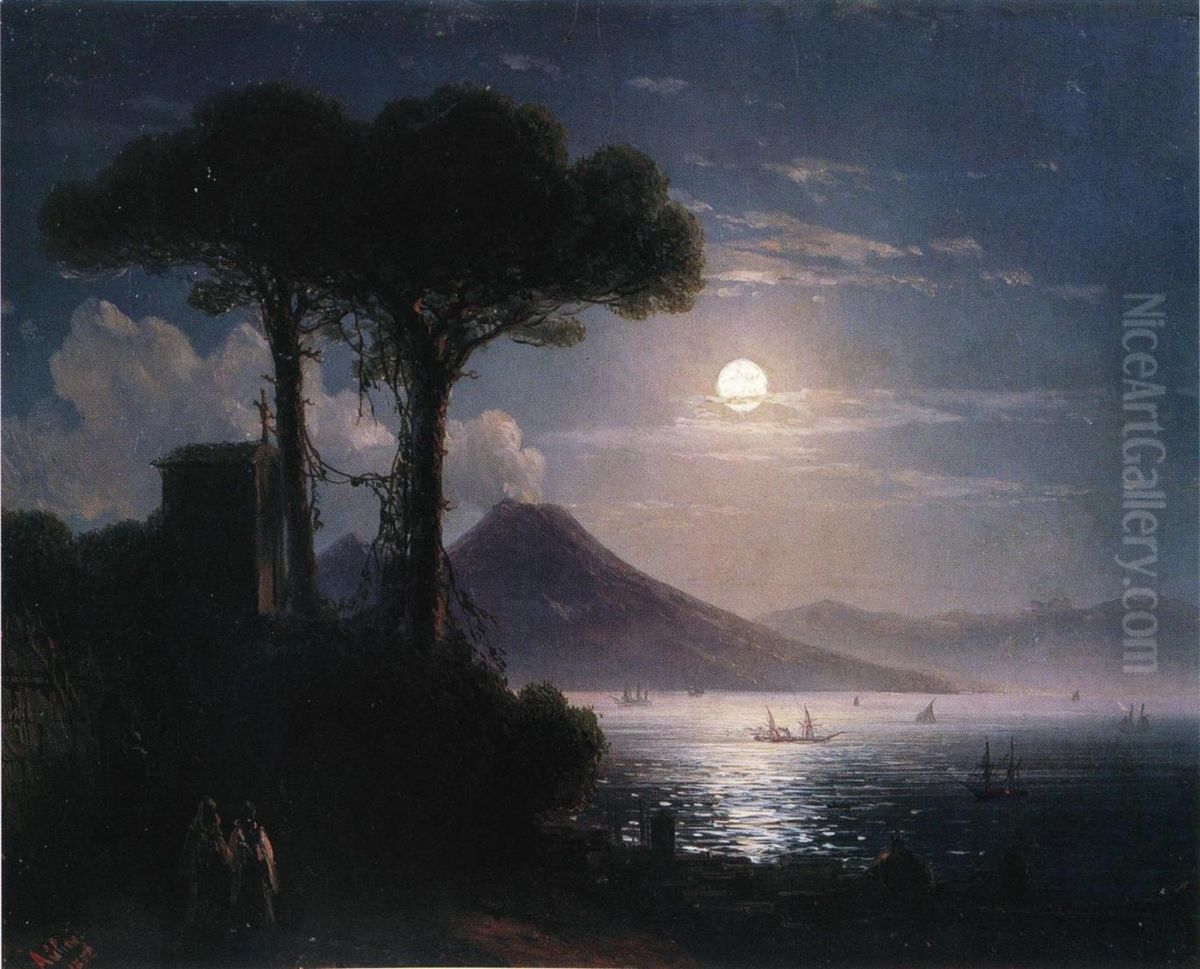 Moonlight in Naples Oil Painting by Ivan Aivazovsky