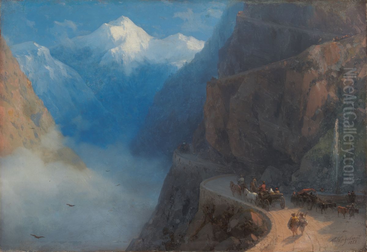 From Mleta to Gudauri Oil Painting by Ivan Aivazovsky