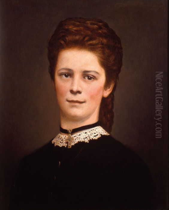 Portrait of empress Elisabeth of Austria Oil Painting by Alexander von Wagner