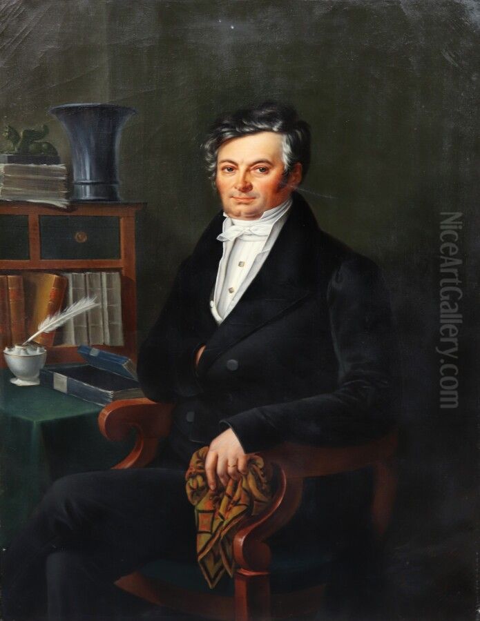 Portrait of Augustin Crignon de Montigny Oil Painting by Fanny Boucher