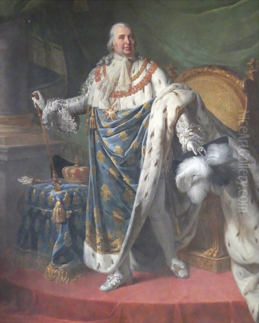Portrait of Louis XVIII Oil Painting by Louise Bouteiller