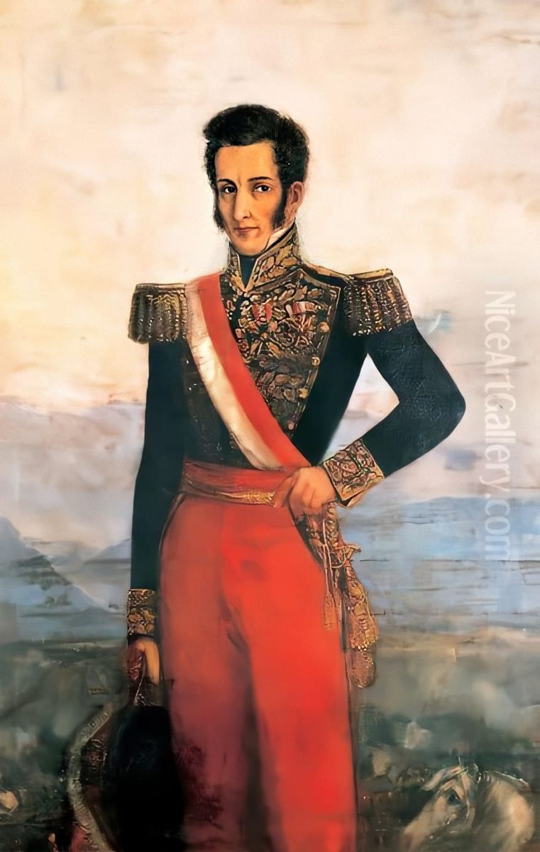 Gran MariscalJose de La Mar(1776-1830), Presidente Constitucional del Peru Oil Painting by unknown
