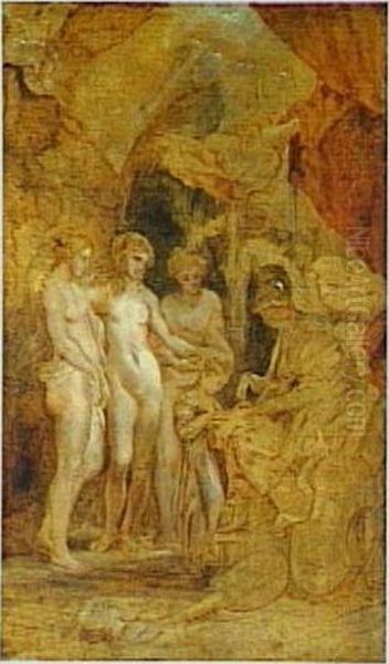 De opvoeding van Maria de' Medici door de drie Gratien en Minerva Oil Painting by (studio of) Rubens, Peter Paul