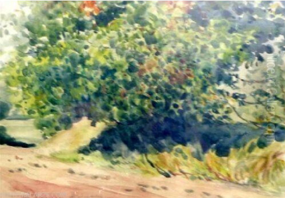 Green Oil Painting by Stanislaw Radziejowski